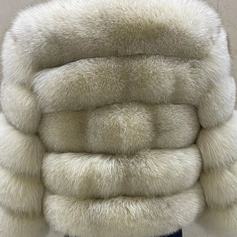 Winter Women's Jacket Real Fox Fur Coat