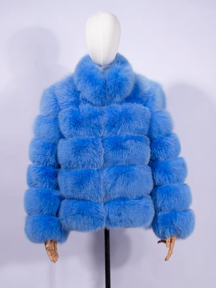 Winter Women's Jacket Real Fox Fur Coat