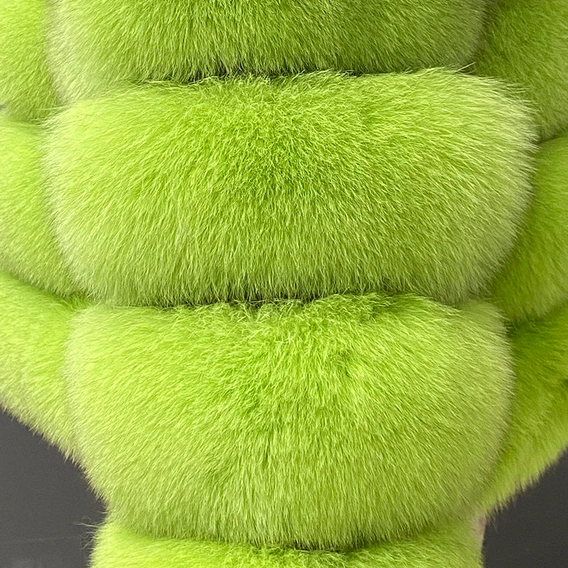 Winter Women's Jacket Real Fox Fur Coat