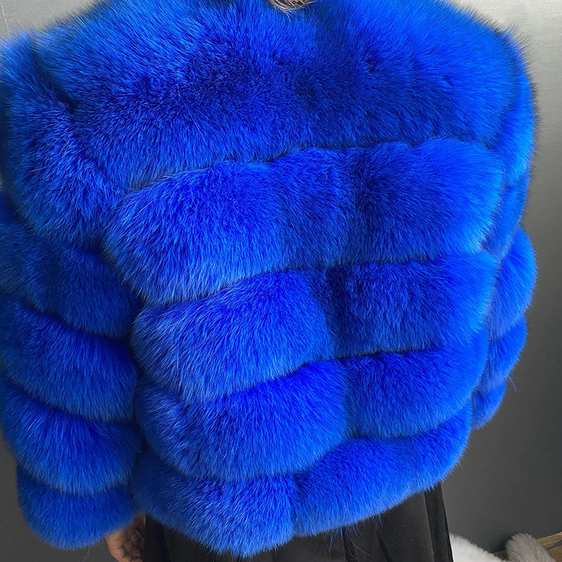 Winter Women's Jacket Real Fox Fur Coat