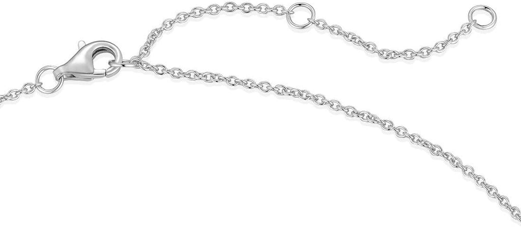 Cross Necklace for Women Sterling Silver Cubic Zirconia Twisted Cross Infinity Open Loop Pendant Gift for Women, 18" Extender