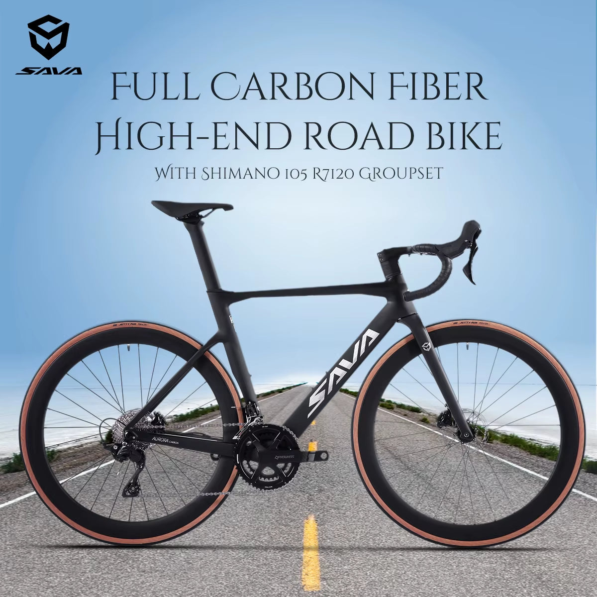 R08-7120 Full Carbon Fiber Road Bike 24 Speed with SHIMAN0 105 R7120 Kit 2*12 24 Speed Road Bike Race Bike